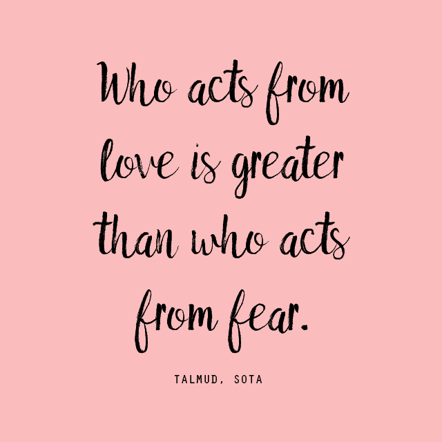 who acts from love