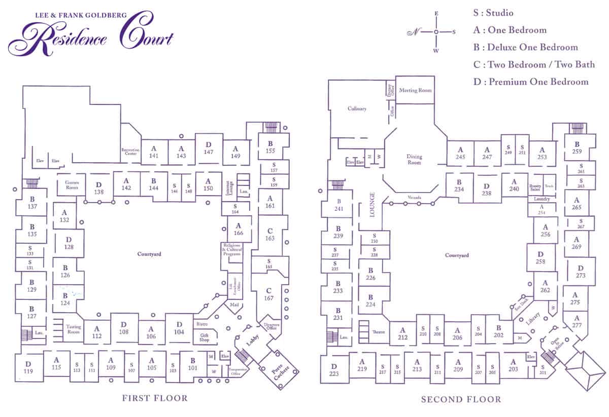 Residence Court Kitchenette Map